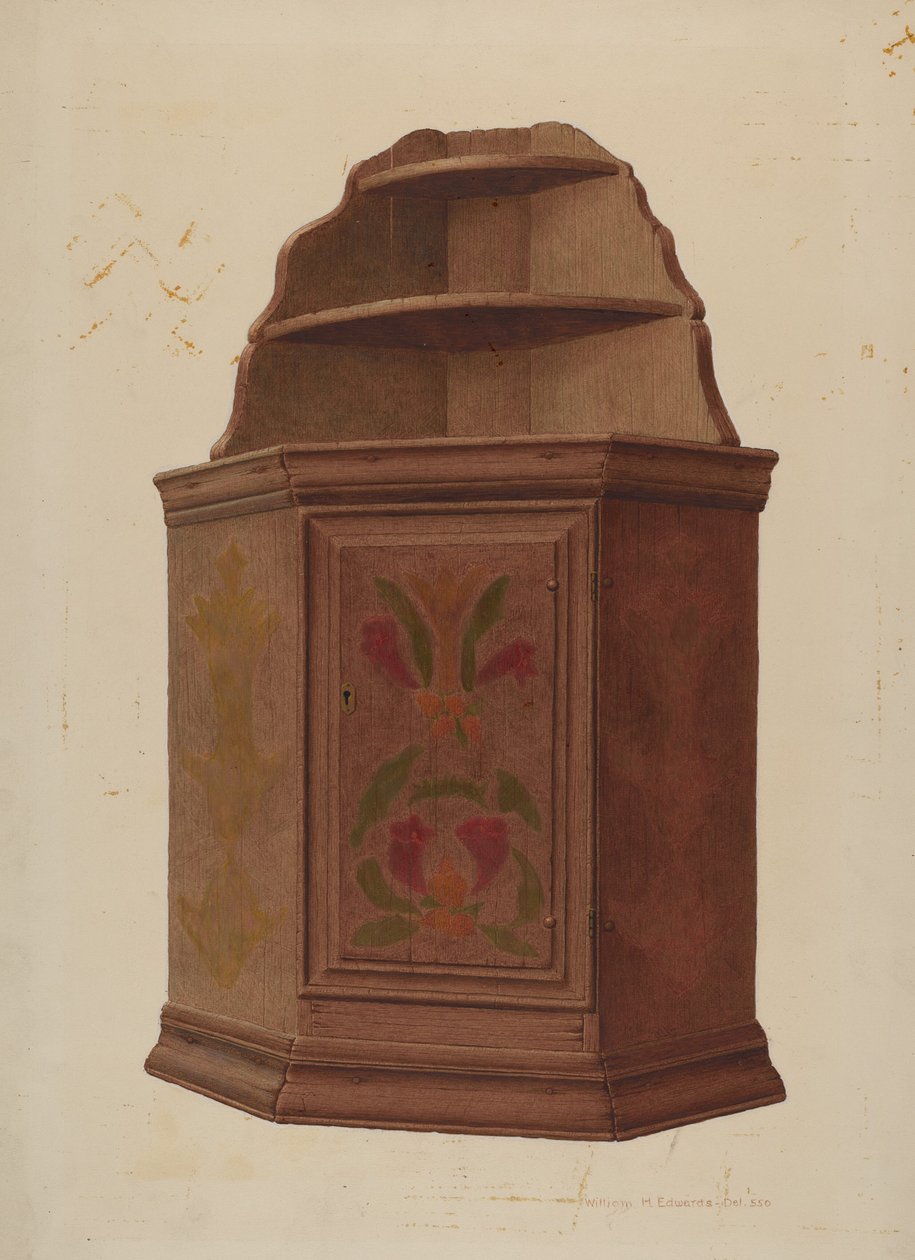 Hjørneskab, ca. 1942. af William H Edwards
