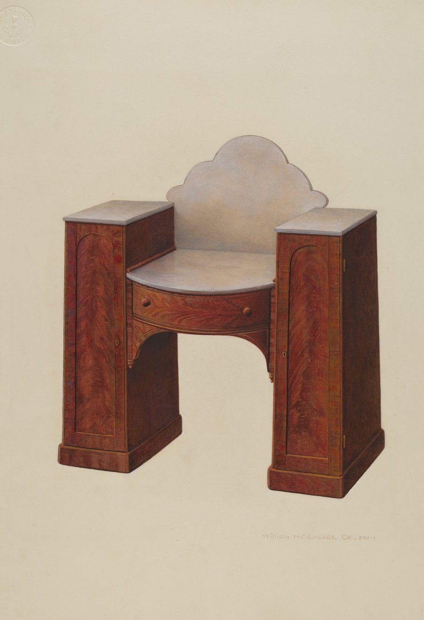 Toiletbord, ca. 1939. af William H Edwards