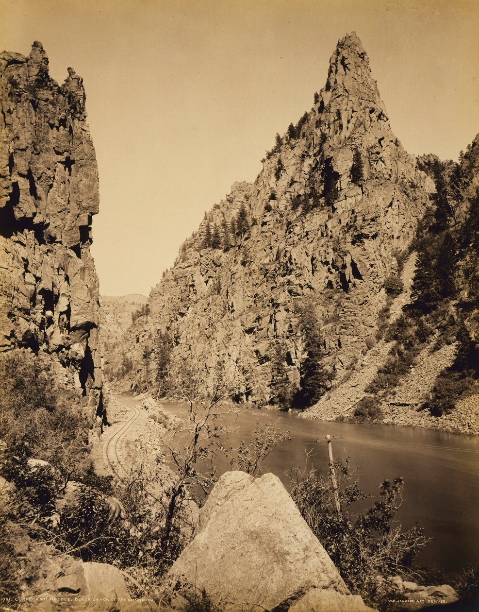 Currecanti Needle, Black Cañon of the Gunnison af William H. Jackson