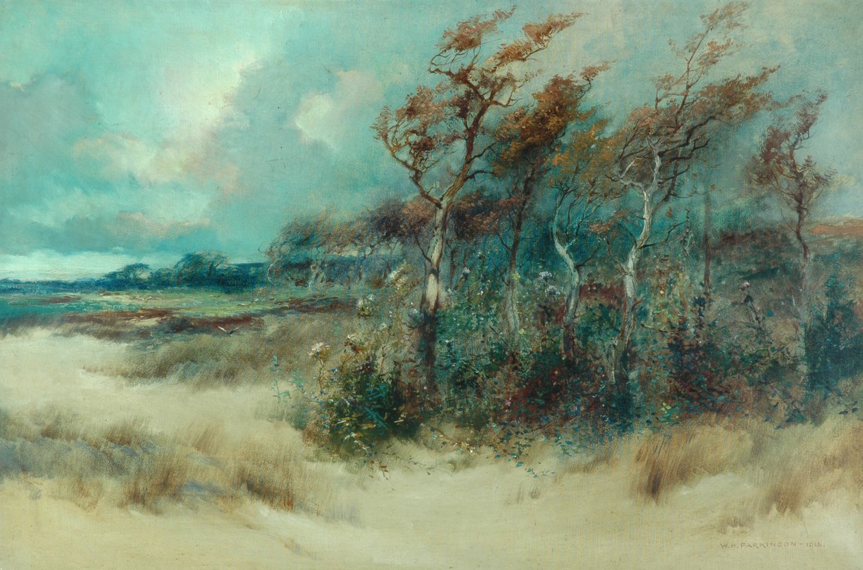 Træer i en sandvej, Heysham, 1916 af William H. Parkinson
