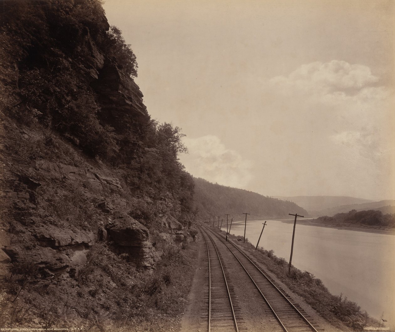 Cathedral Rocks, Susquehanna nær Meshoppen af William H. Rau