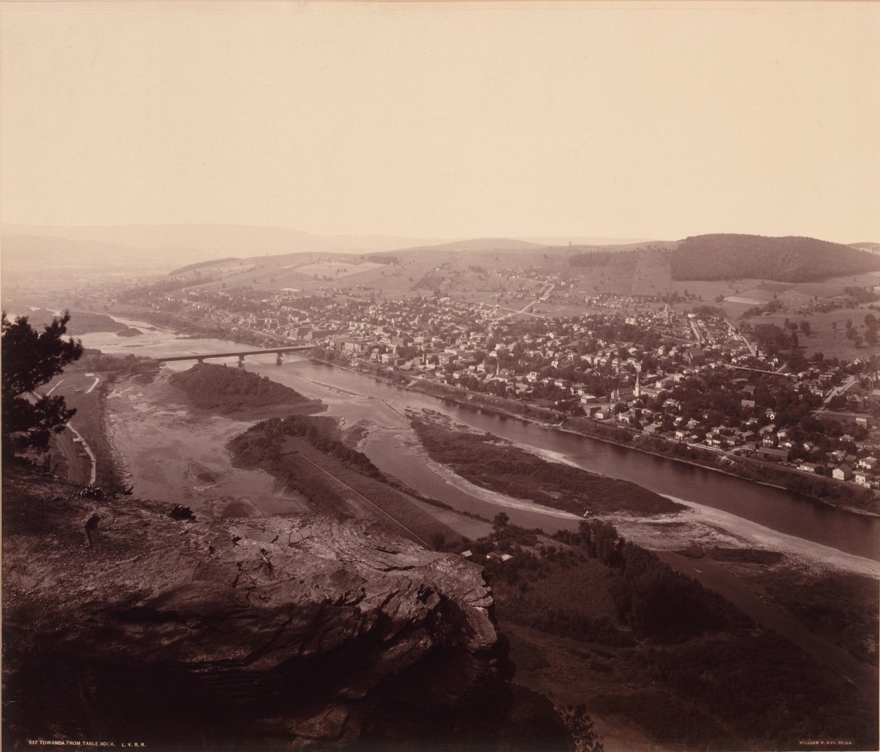 Towanda fra Table Rock, for Lehigh Valley Railroad af William H. Rau
