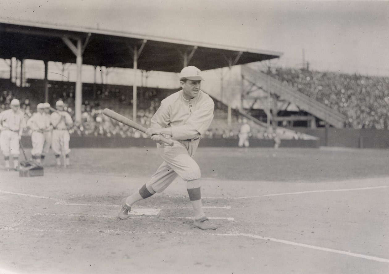 Mike Donlin, Pittsburgh Pirates outfielder, tager et træningssving af William H. Trefts Jr.