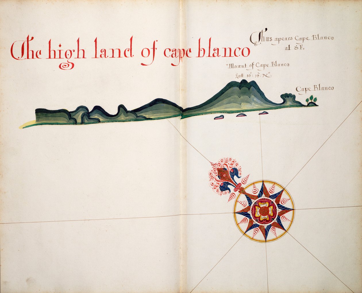 Det høje land ved Cape Blanco af William Hack