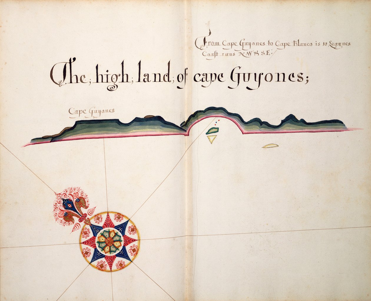 Det høje land ved Cape Guyones af William Hack