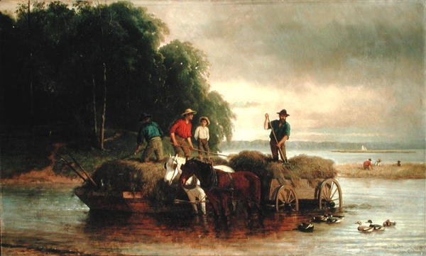 Gathering Sedge, Shrewsbury River, New Jersey af William Hahn