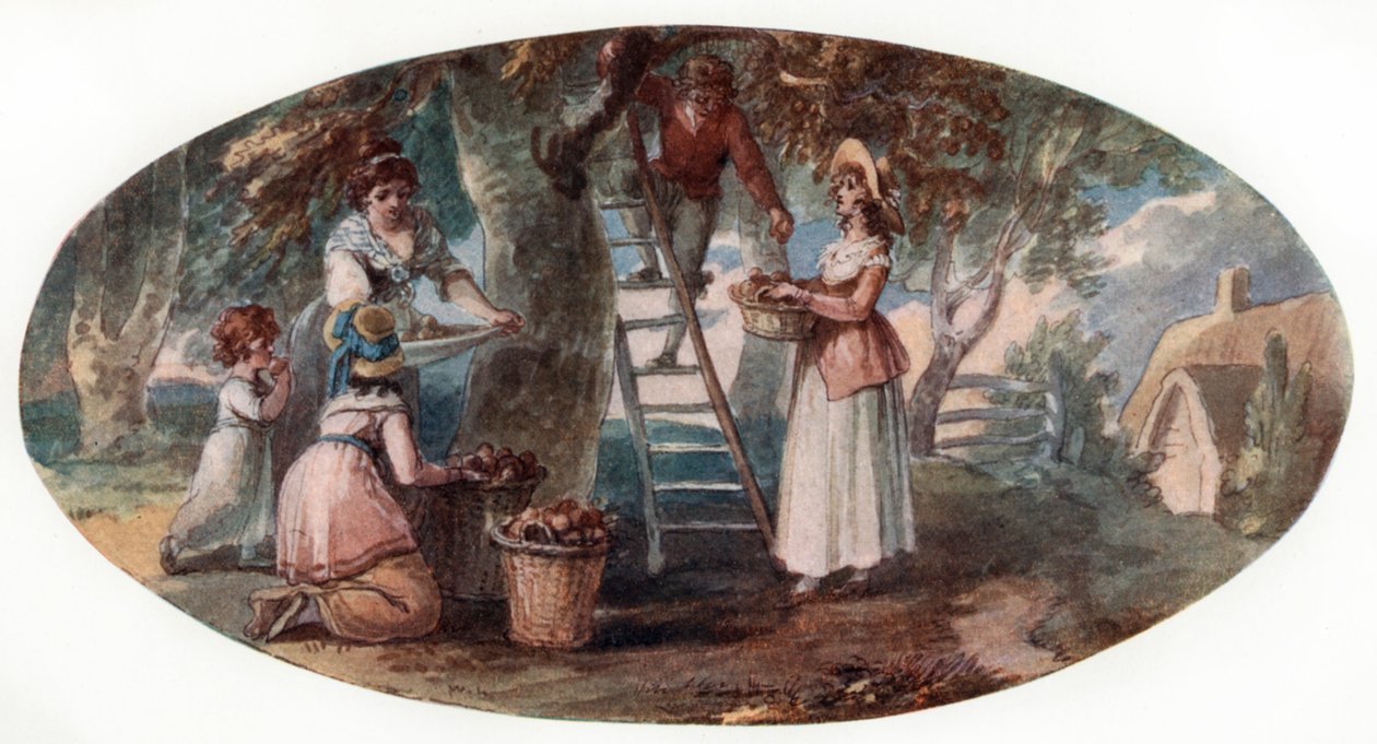Indsamling af frugt, slutningen af 1700-tallet. af William Hamilton