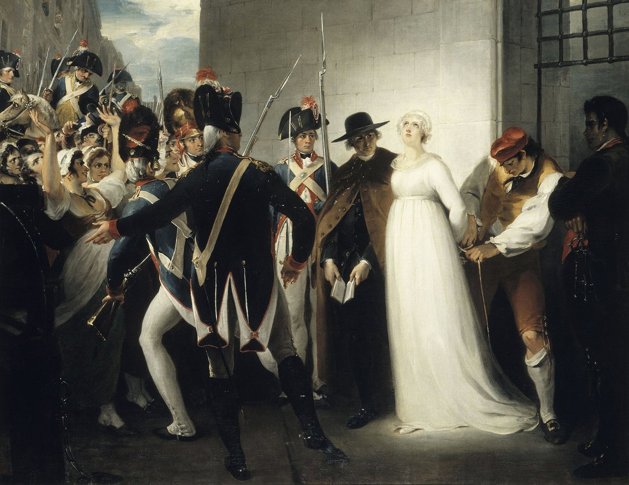 Marie Antoinette bliver ført til sin henrettelse den 16. oktober 1793, 1794 af William Hamilton