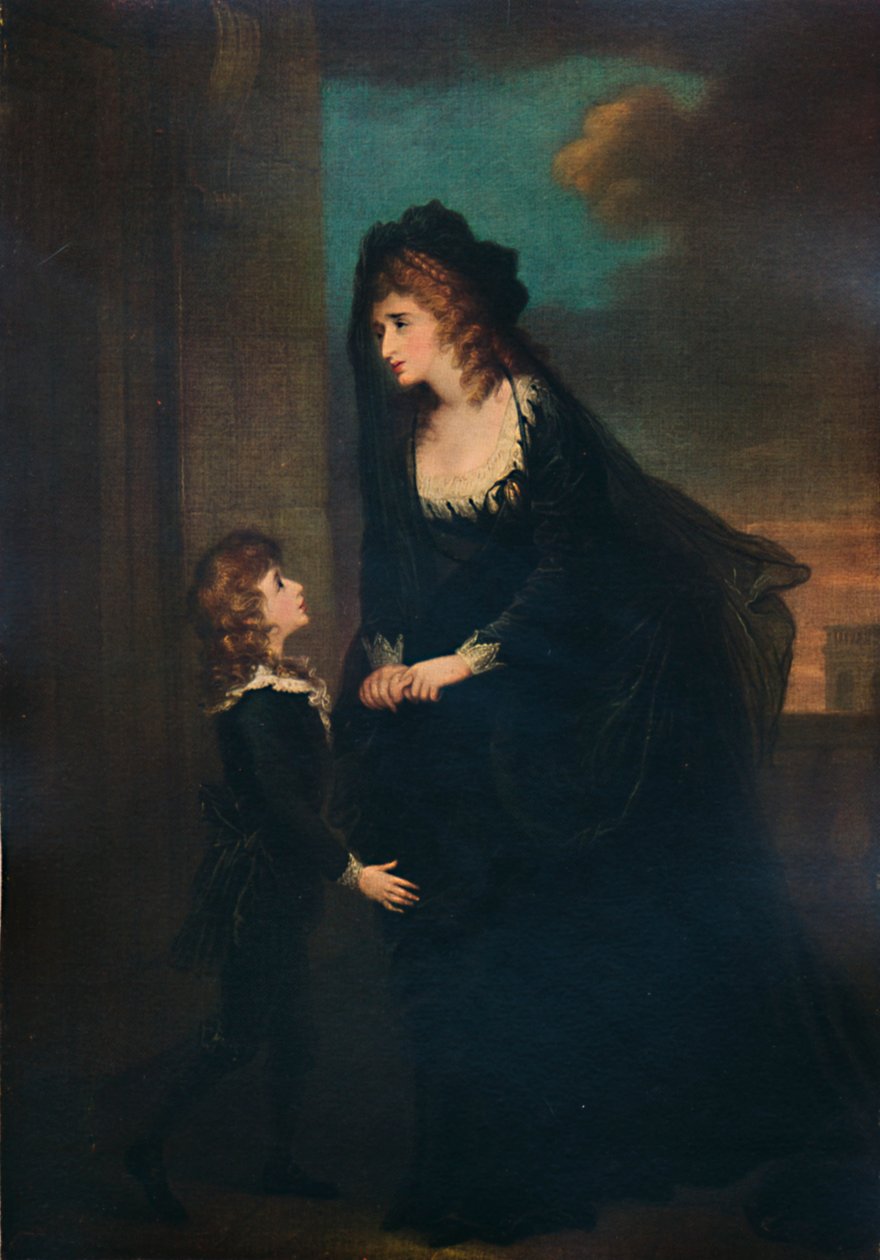 Fru Siddons og hendes søn i Isabellas tragedie, 1784, 1935 af William Hamilton