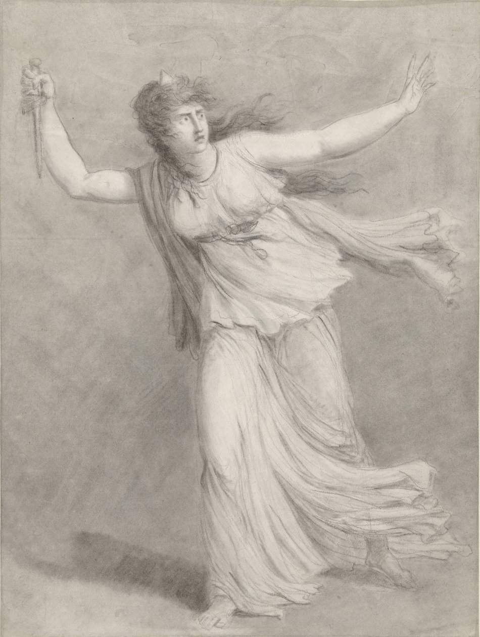 Skuespillerinden Sarah Siddons i rollen som Euphrasia af William Hamilton
