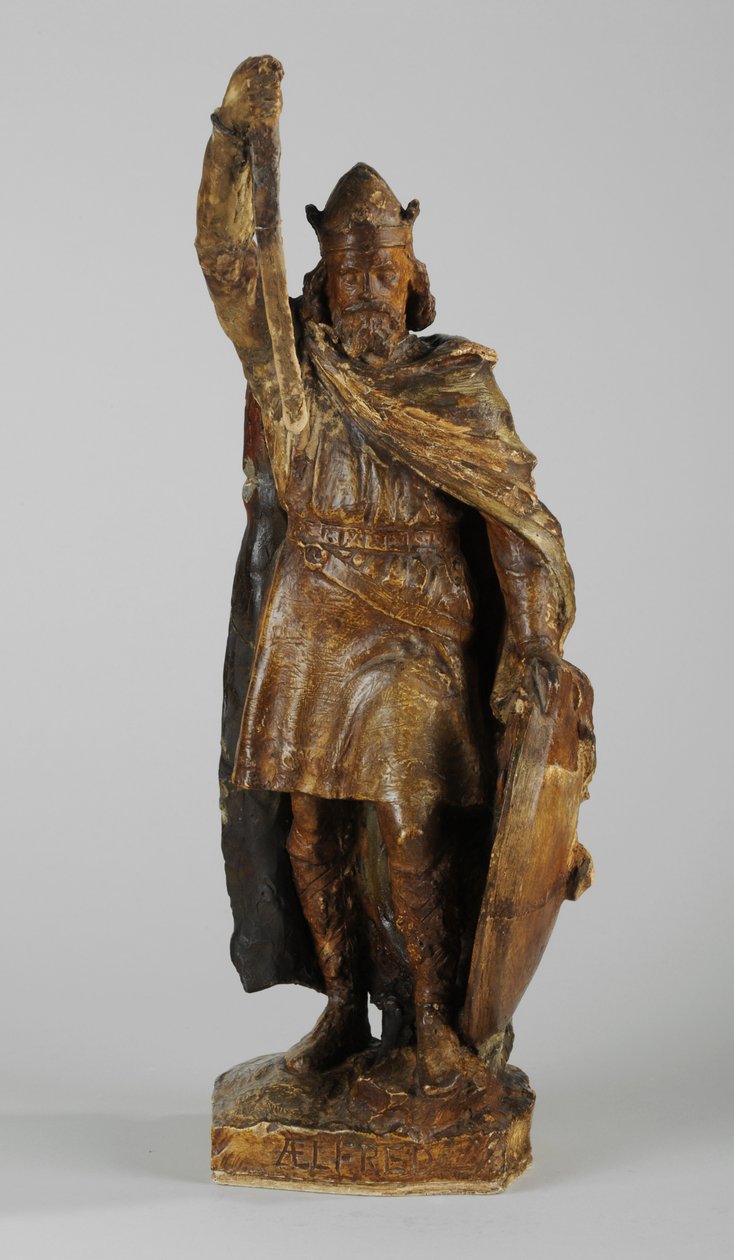Maquette til statuen af Alfred den Store, ca. 1901 (malet gips) (se også 876154-6) af William Hamo Thornycroft