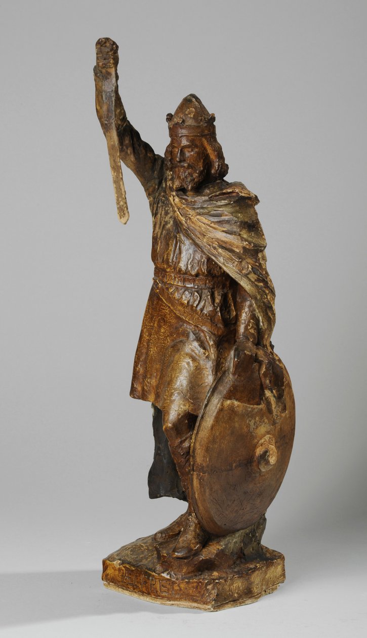 Maquette til statuen af Alfred den Store, ca. 1901 (malet gips) (se også 876155-6) af William Hamo Thornycroft