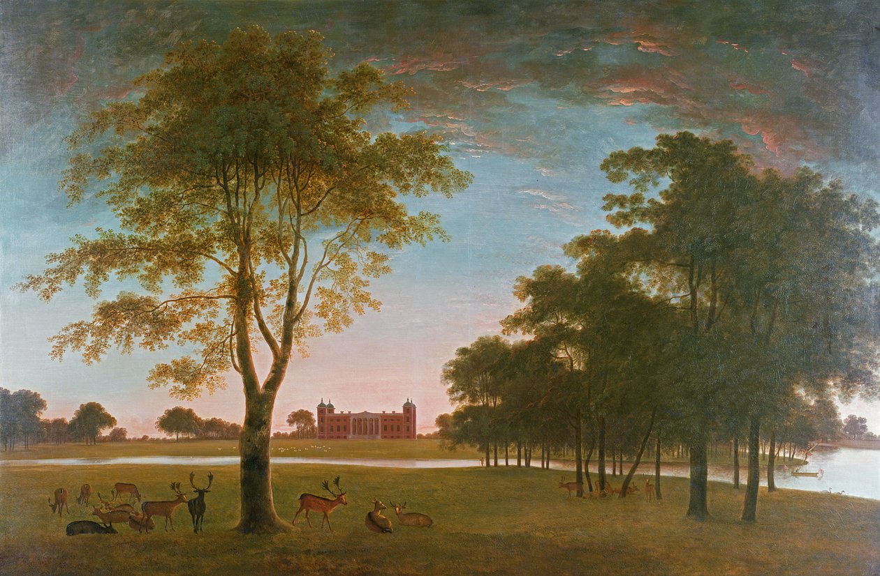 Osterley hus og park om aftenen af William Hannan