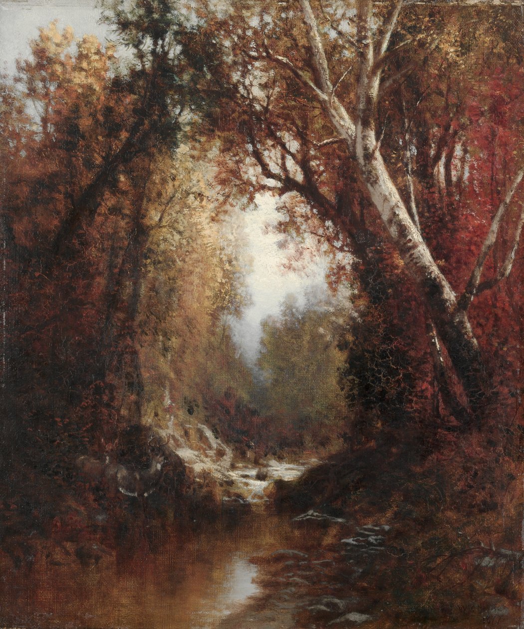 Efterårsscene i Adirondacks af William Hart