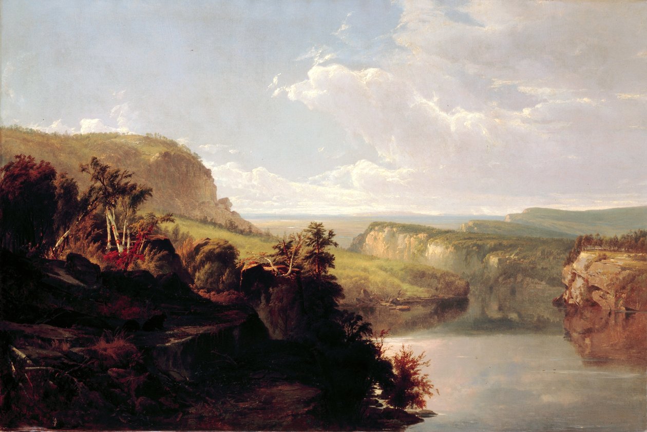 Søen blandt bakkerne (Lake Mohonk) af William Hart