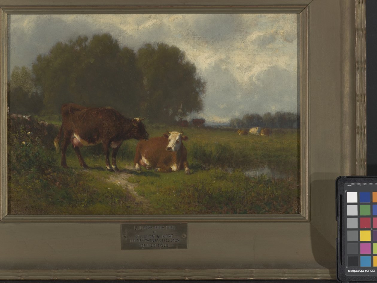 Landskab (olie på lærred) af William Hart