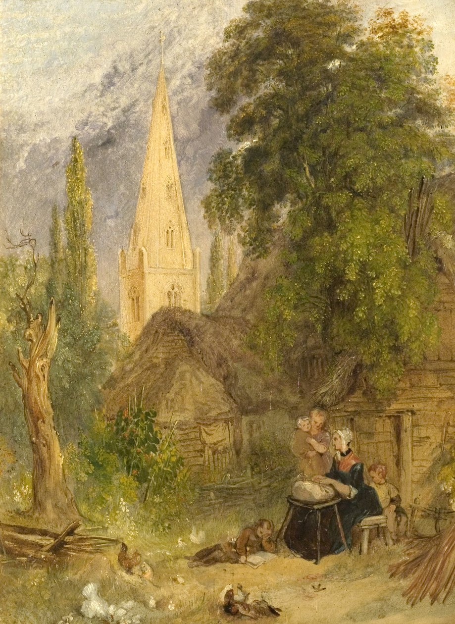 Hytter ved Olney, Buckinghamshire af William Harvey