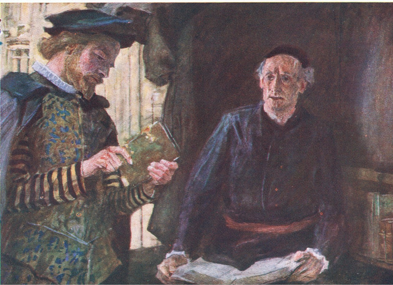 Shakespeare køber et bind i en bogbod, fra My Magazine, udgivet i 1922 af William Hatherell