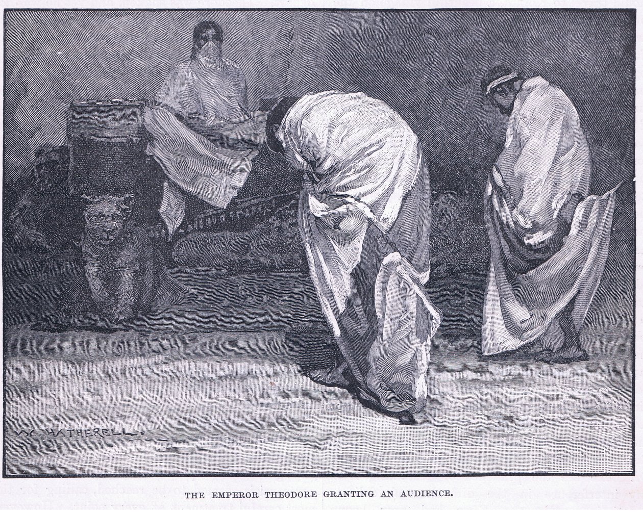 Kejser Theodor giver audiens af William Hatherell