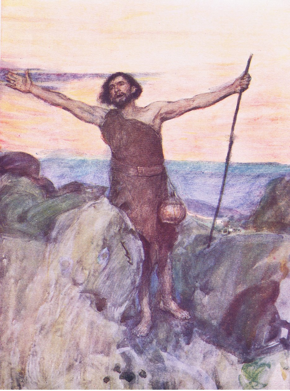 Stemmen af en, der græder i ørkenen, fra The Bible Story udgivet af Hodder & Stoughton, ca. 1930 af William Hatherell
