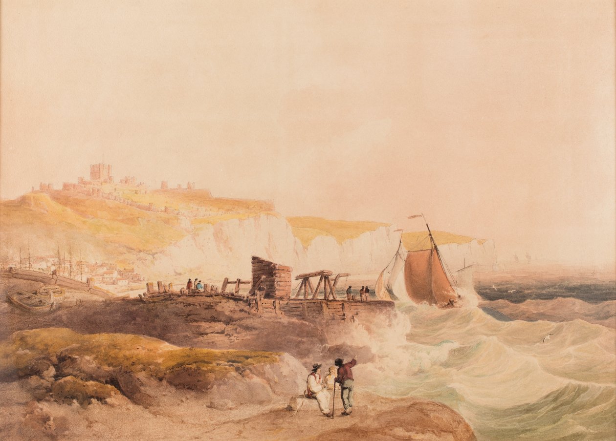Dover, ukendt dato (akvarel og blyant på papir) af William Havell