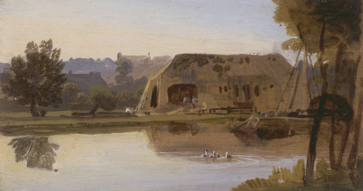 On the Kennet, Reading, 1807 (olie på kort) af William Havell