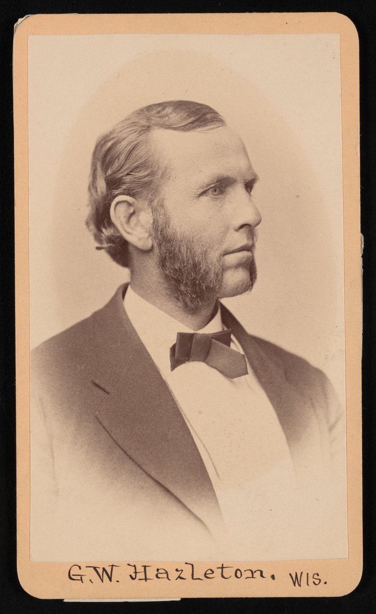 Portræt af Gerry Whiting Hazleton 1829-1920, før 1876. af William Hayward Sherman