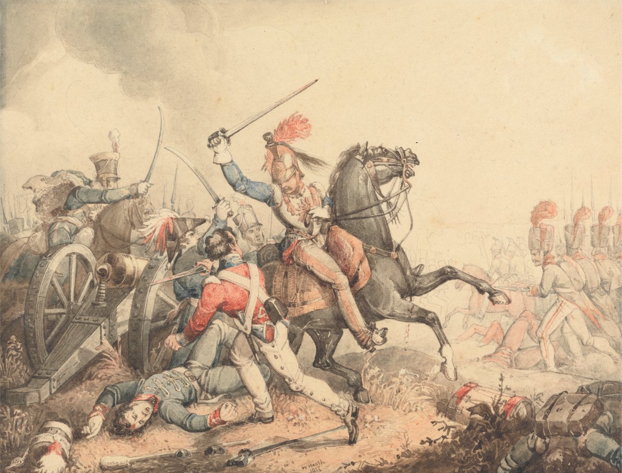 En episode i slaget ved Waterloo af William Heath