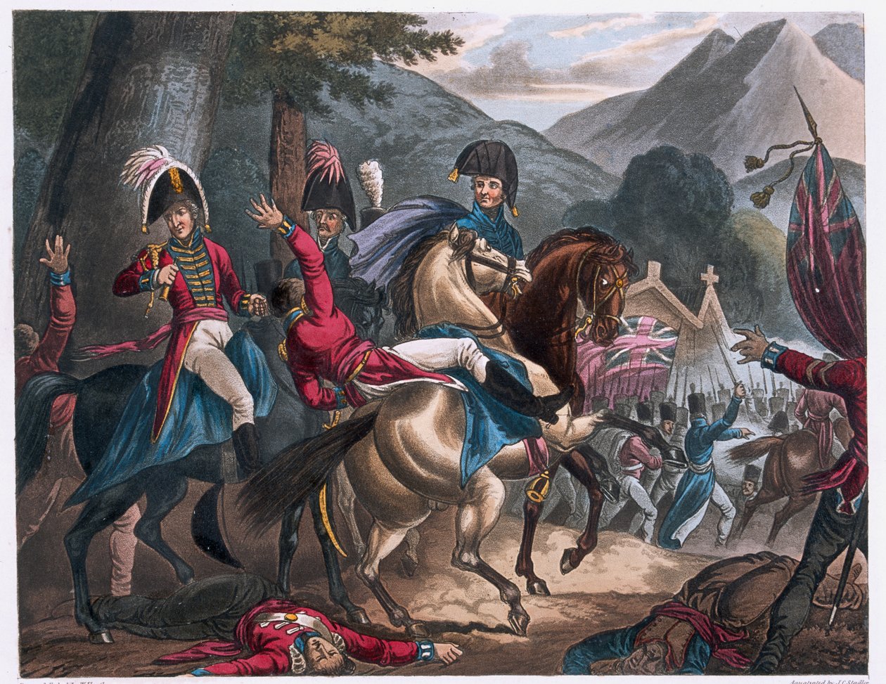 Slag nær landsbyen Sorauren, 1813 af William Heath