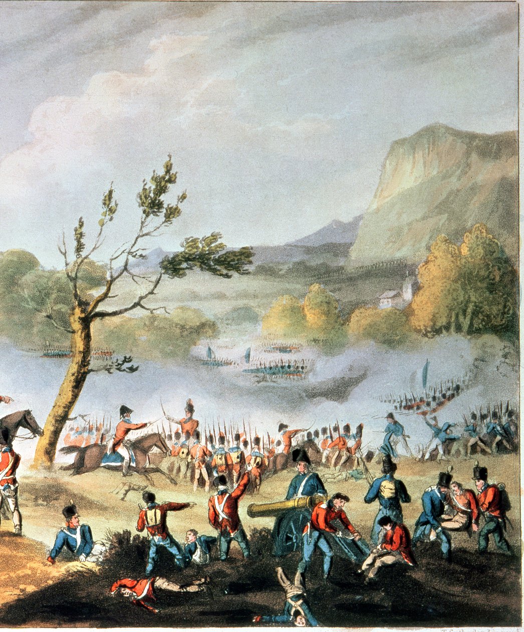 Slaget ved Maida, 4. juli 1806, indgraveret af Thomas Sutherland (f.c.1785) (detalje af 70293) af William Heath