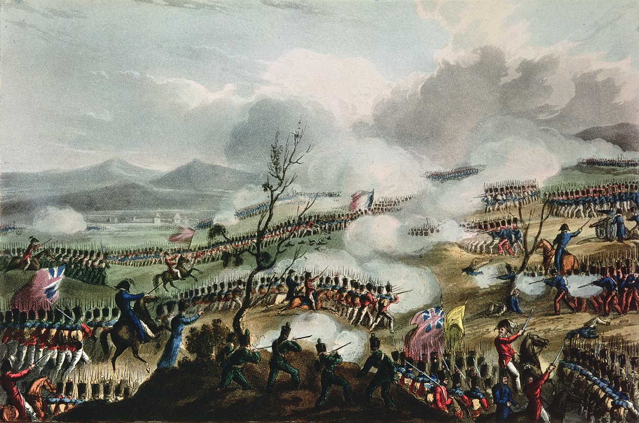 Slaget ved Nivelle, 10. november, 1813, indgraveret af Thomas Sutherland, 1813 af William Heath