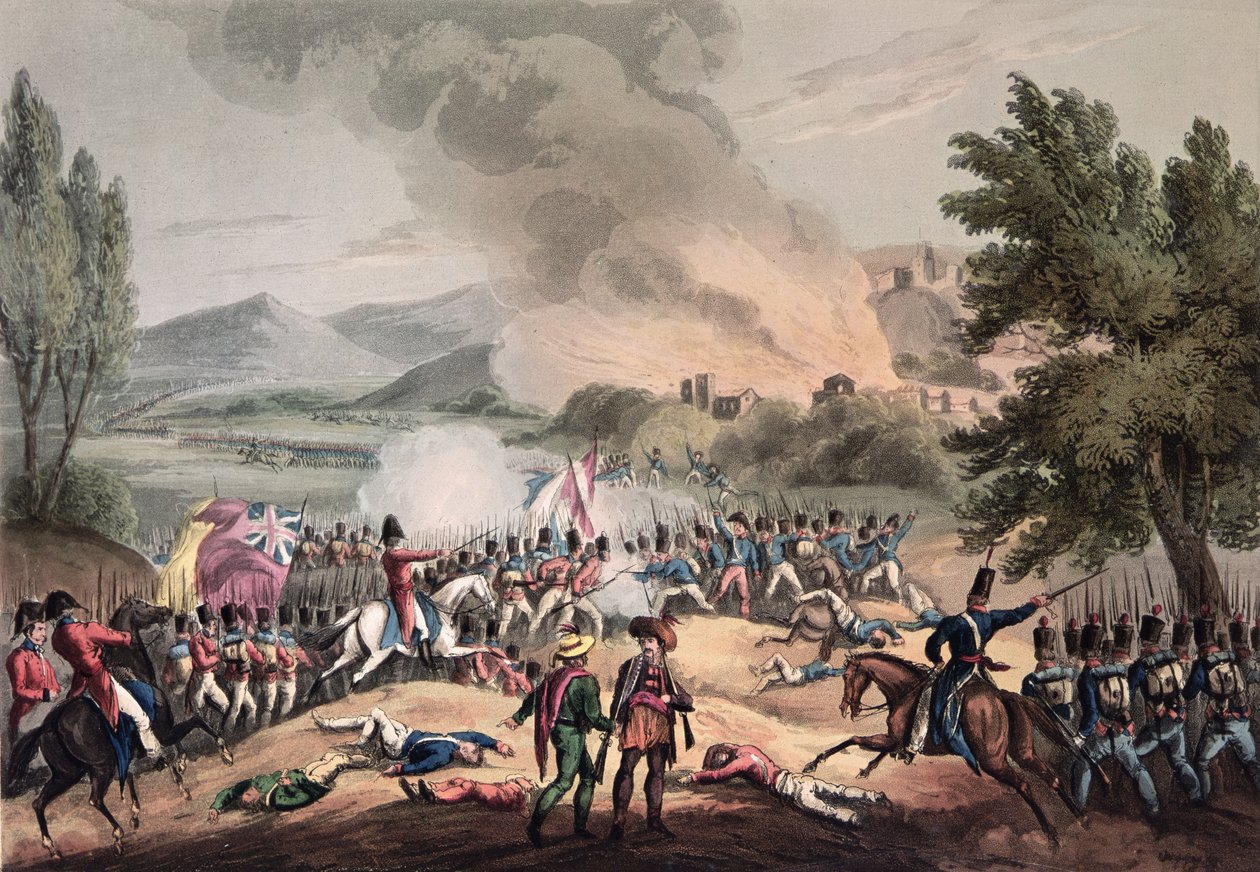 Slaget ved Pombal, 12. marts 1811, indgraveret af Thomas Sutherland (f.c.1785) af William Heath