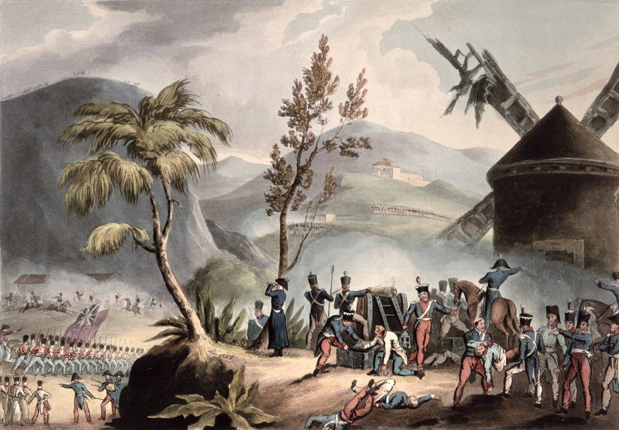 Slaget ved Roleia, 17. august 1808, indgraveret af Thomas Sutherland (f.c.1785) (akvatinte) af William Heath