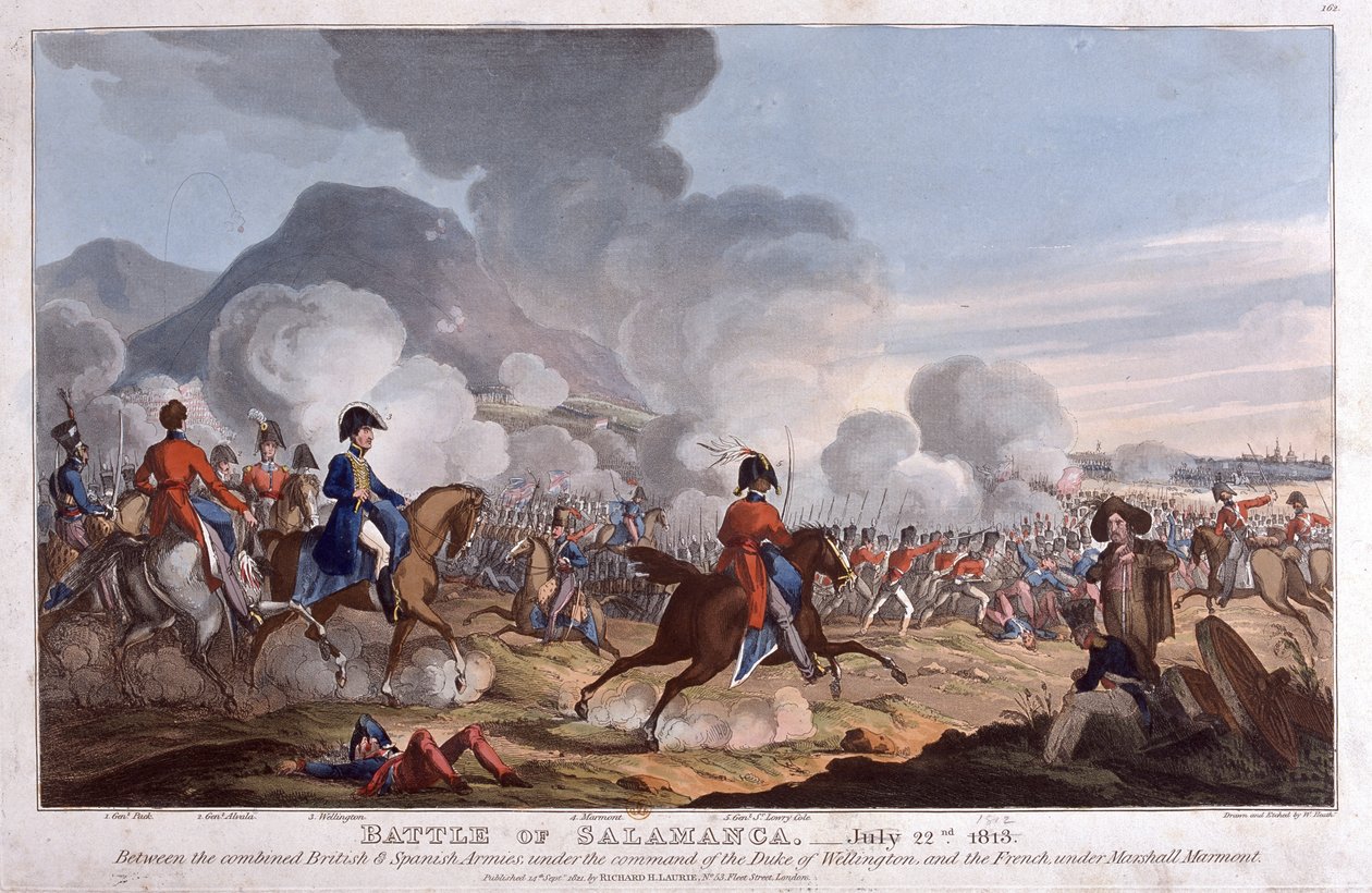 Slaget ved Salamanca den 22. juli 1812, udgivet 1821 (akvatint) af William Heath