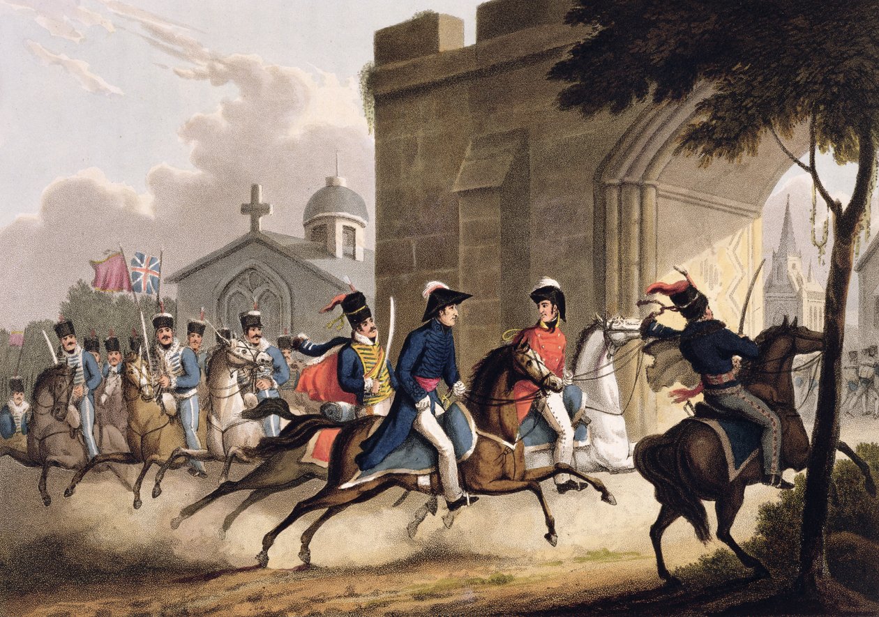 Lord Wellingtons indtog i Salamanca i spidsen for et regiment af husarer, 20. maj 1813, fra 