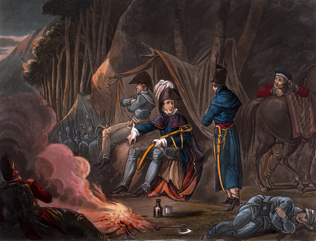 Stop i Pyrenæerne i juli 1813, graveret af J.C. Stadler, udgivet af Thomas Tegg, 1818 af William Heath