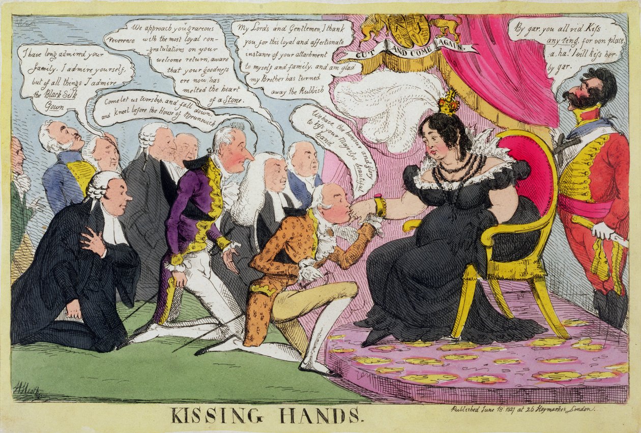 Kissing Hands, udgivet 1827 af William Heath