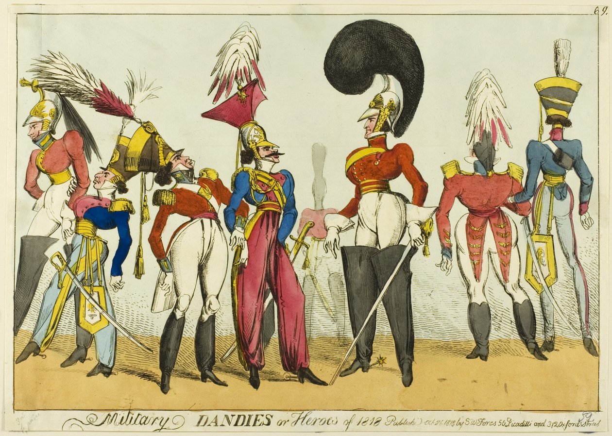 Militære dandyer eller helte fra 1818 af William Heath