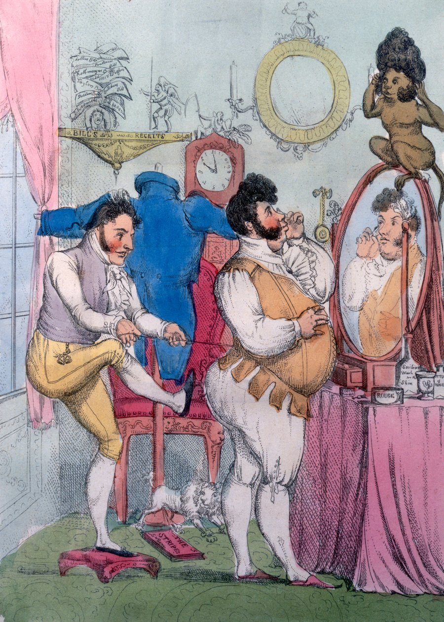 Regency a la Mode, 1812 (farvet radering) af William Heath