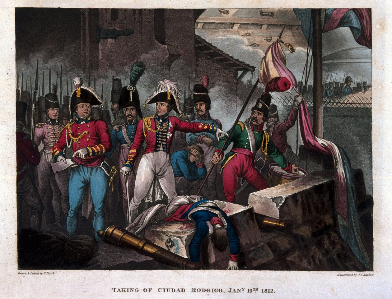 Indtagelse af Ciudad Rodrigo den 19. januar 1812, offentliggjort 1818 (akvatint) af William Heath