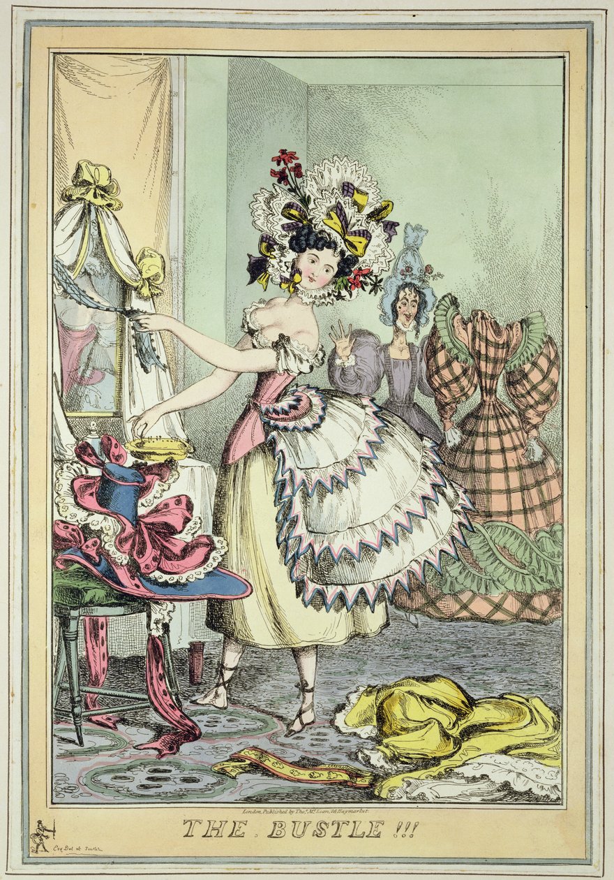 The Bustle, udgivet af Thomas McLean, London (farvet radering) af William Heath
