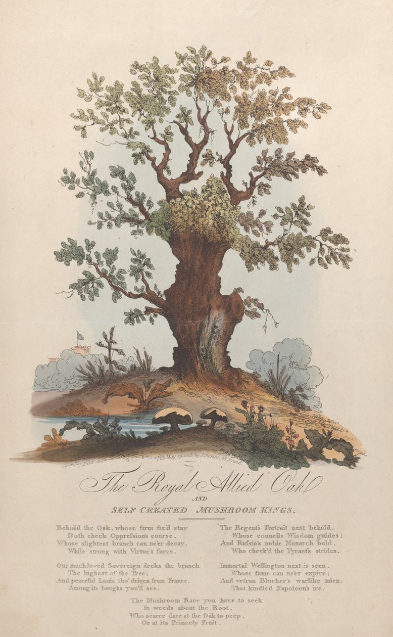 The Royal Allied Oak and Self-Created Mushroom Kings, 29. maj 1815. af William Heath