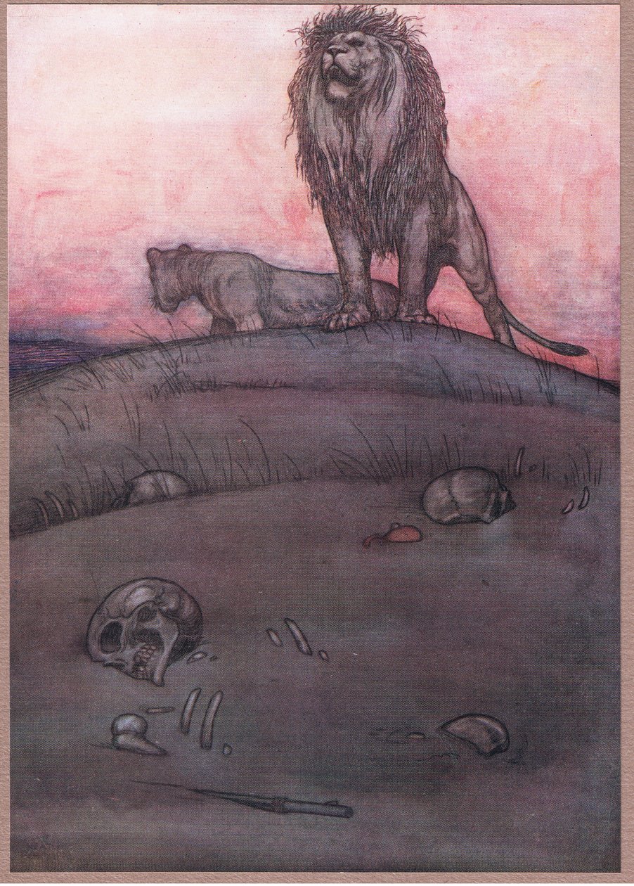 På sandflugten - på den flade side af William Heath Robinson