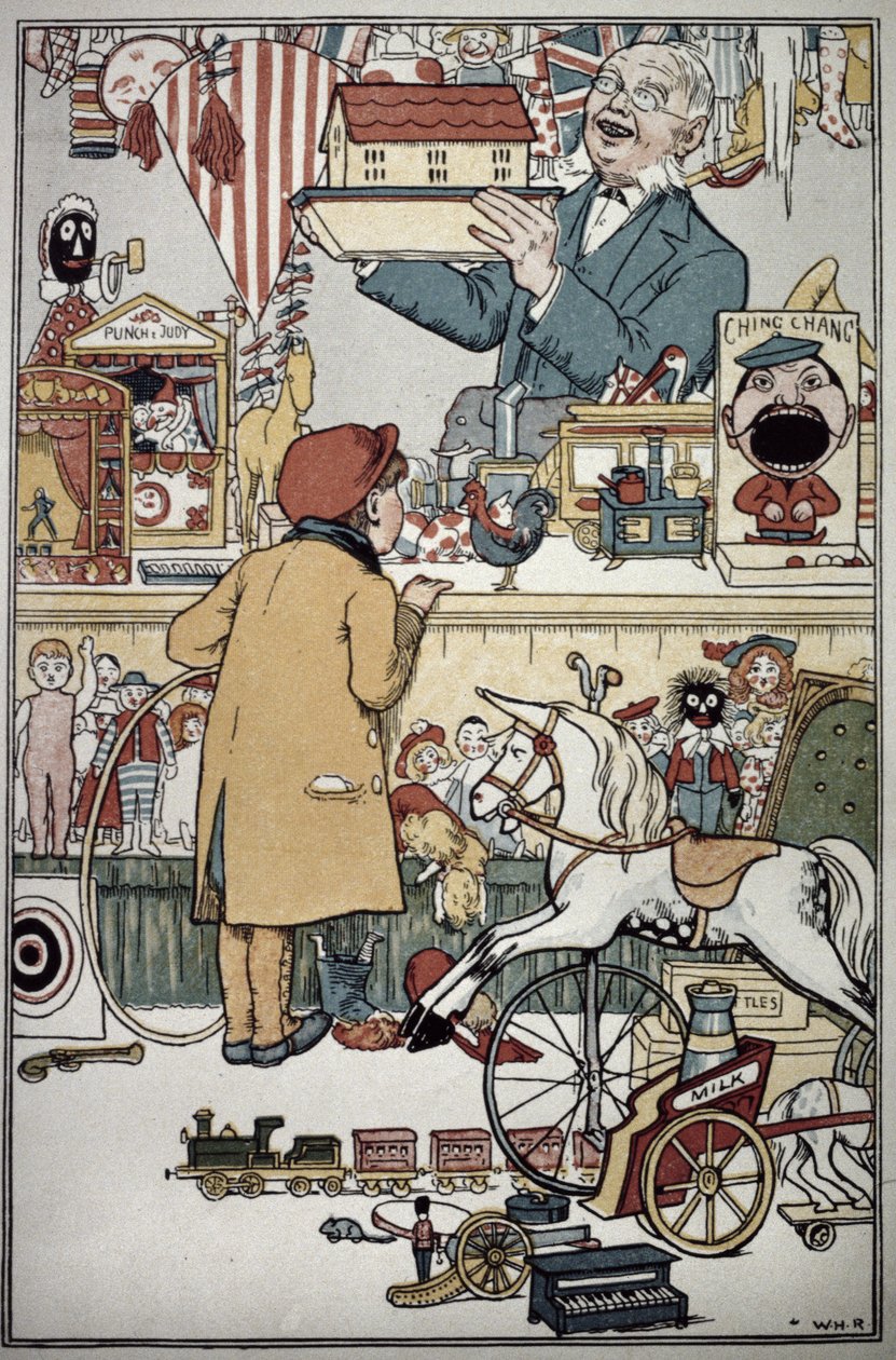 Legetøjsbutikken, 1900 (tryk) af William Heath Robinson