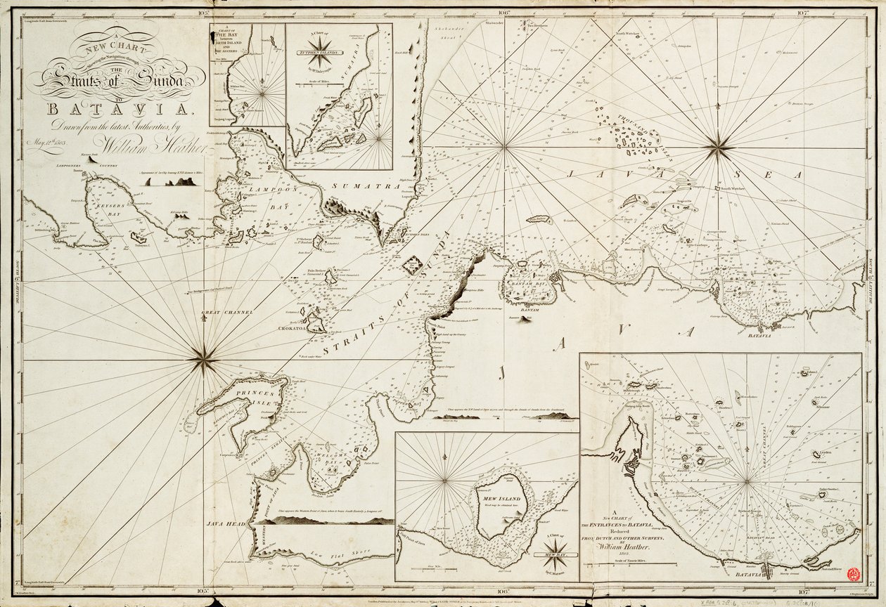 Sejlads gennem Sundastrædet til Batavia af William Heather