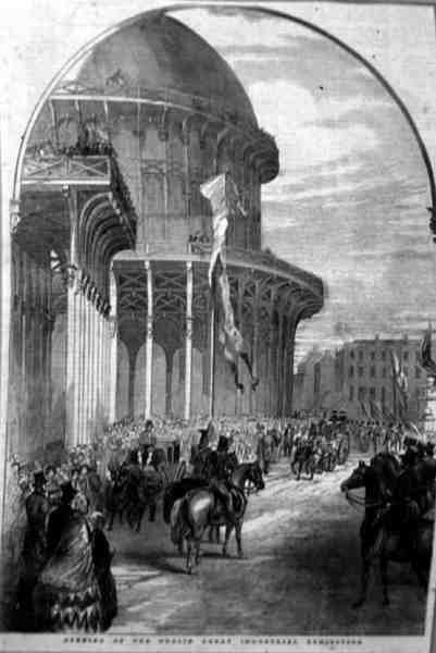 Åbning af den store industriudstilling i 1853 i Dublin, fra 