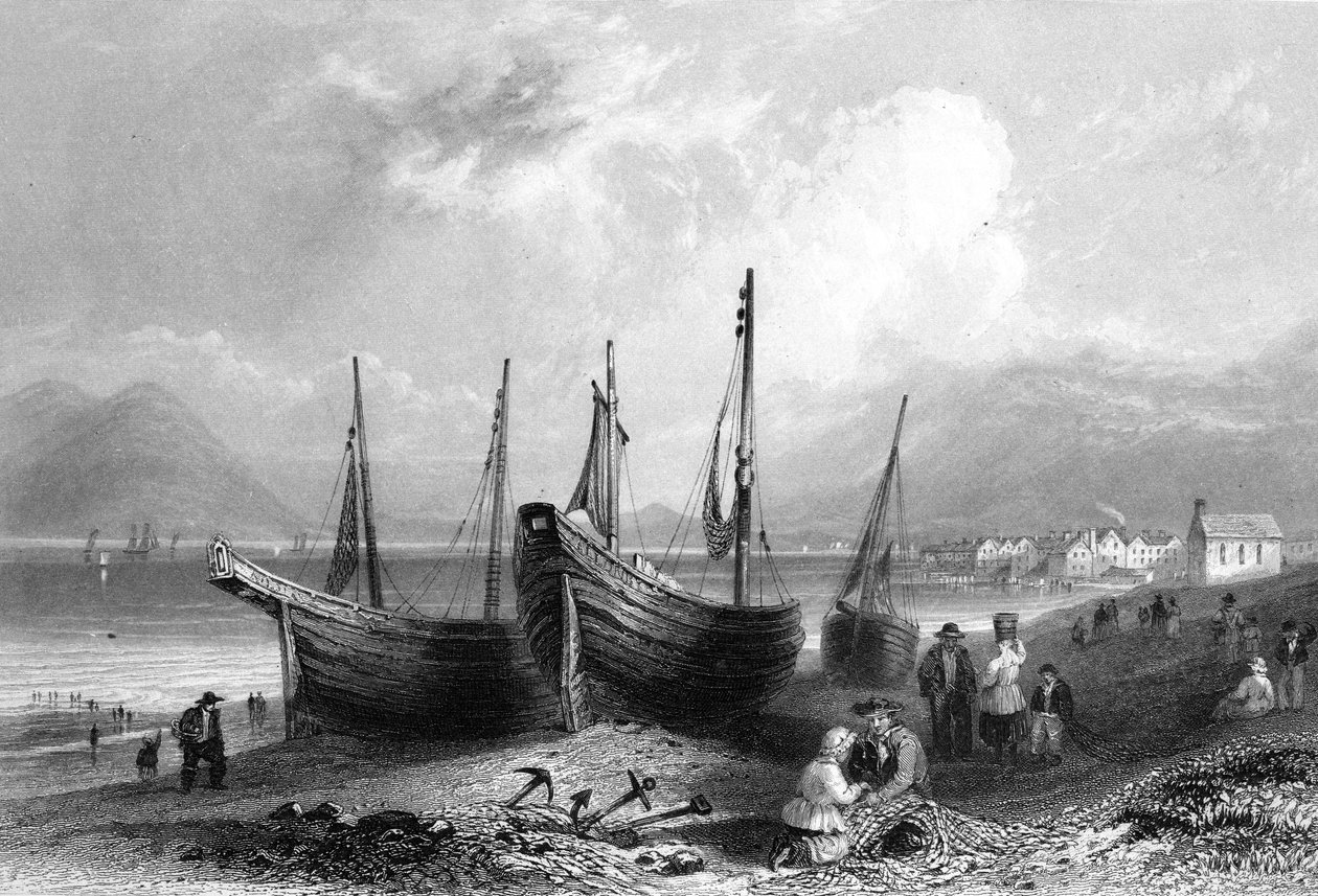 Allonby, c.1830-50 af William Henry Bartlett