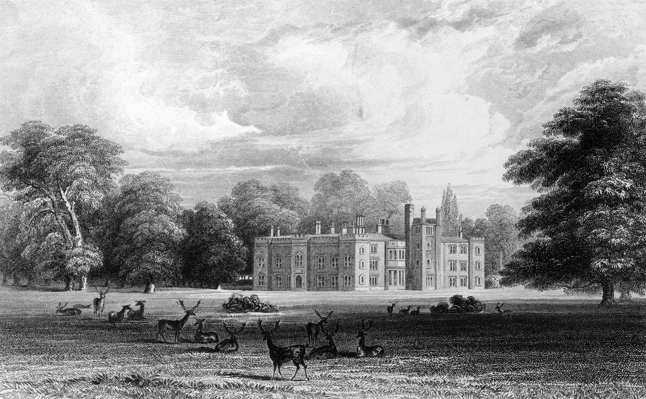 Bell House, Aveley, Essex, graveret af John Carr Armytage, 1832 af William Henry Bartlett