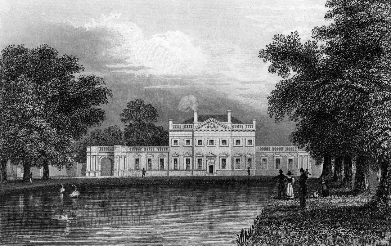 Boreham House, Essex, graveret af John Rogers, 1831 af William Henry Bartlett