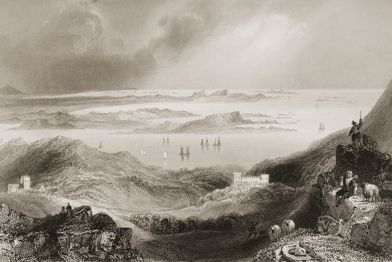 Clifden Castle, Connemara, County Galway, fra 